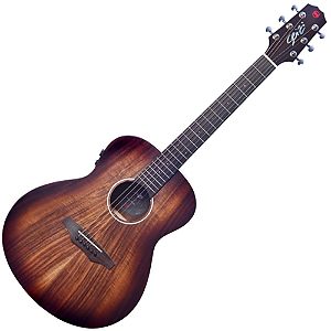 Violão Eletroacústico Seizi Supreme Mini Ryu Koa Burst com Corpo Koa Laminado Tampo Koa Sólido Escala Rosewood 20 Trastes Fishman Sonitone e Bag 10360435