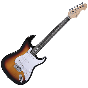 Guitarra Elétrica Michael Standard GM217N Vintage Sunburst VS com Captadores Single Coil Tarraxas Blindadas e Ponte Tremolo