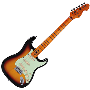 Guitarra Elétrica Michael Stonehenge GM222N GA Vintage Sunburst VS com Captadores Single Coil Tarraxas Blindadas e Ponte Tremolo