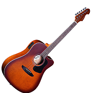 Violão Eletroacústico Michael Laguna VML530 HS (Honey Sunburst) com Tampo Spruce Pré Michael Effex Tarraxas Chrome Die Cast Encordoamento Aço e Acabamento Open Pore