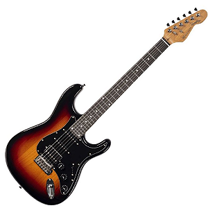 Guitarra Michael Vang GMV300 DSB Dark Sunburst com Corpo Alder Braço Roasted Maple e Captadores Cerâmicos HSS