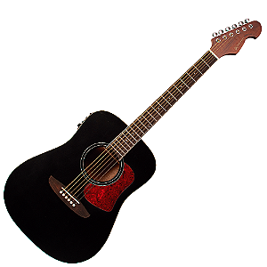 Violão Eletroacústico Michael Venice VMV570 BG (Black) com Tampo Spruce Pré Michael Cleverly Tarraxas Matte Black Die Cast Encordoamento Aço e Acabamento Open Pore