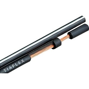 Cabo Polarizado Para Áudio Externo 2 x 0,20mm² (24 AWG) Preto Tiaflex - RL / 100