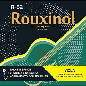 Encordoamento Para Viola Aço R52 Rouxinol