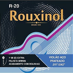Encordoamento Para Violão .011 Aço R20 Rouxinol