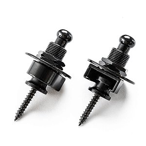 Trava para Correias de Instrumentos Spirit H5150-40 Par de Straplocks Pretos para Guitarras e Violões