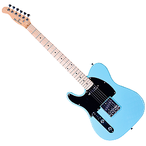 Guitarra Michael TL Canhota GM385N Antique Burst com Captadores Single Coil Lipstick Corpo Basswood Braço Hard Maple e Escala Hard Maple