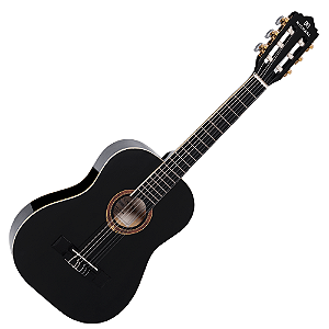 Violão Acústico Infantil Michael Go Play VM09E Preto Nylon com Tampo Linden Braço Basswood e Escala Dark Maple