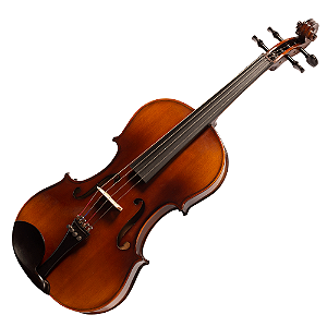 Viola de Arco Michael VAM140N 4/4 Ébano com Tampo Spruce Maciço Fundo e Laterais Maple Maciço Componentes em Ébano e Acessórios