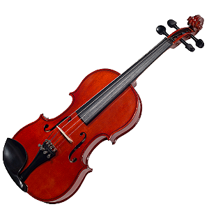 Violino de Arco Michael VNM130 3/4 Ébano com Tampo Spruce Maciço Fundo Maple Espelho Ébano Microafinadores e Estojo Térmico