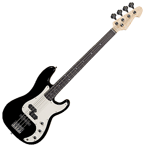 Contrabaixo Michael PB BM608N BK Black com Corpo Basswood Captadores Split-Single/Single Coil e Tarraxas Cromadas