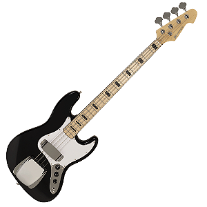 Contrabaixo Michael JB BM675N BK Black com Corpo Basswood Captadores Single Coil e Tarraxas Cromadas