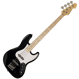 Contrabaixo Michael JB BM607N BK Black com Corpo Basswood Captadores Single Coil e Tarraxas Cromadas