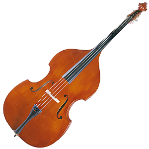 Baixo Acústico Michael VBM40 4/4 Avermelhado com Tampo Spruce Fundo Maple e Arco Crina Animal