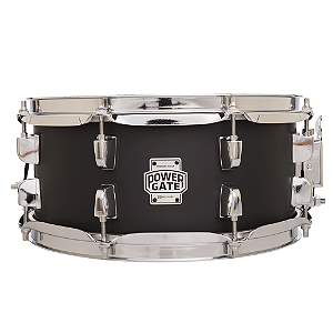 Caixa de Bateria Michael Powergate Stage PGS1255 JBK 12x5.5 Jet Black com Fuste Poplar Aros Power Hoop e Esteira 20 Fios