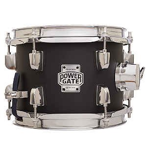 Caixa de Bateria Michael Powergate Stage PGS0806 JBK 8x6 Jet Black com Fuste Poplar Aros Power Hoop e Esteira 20 Fios