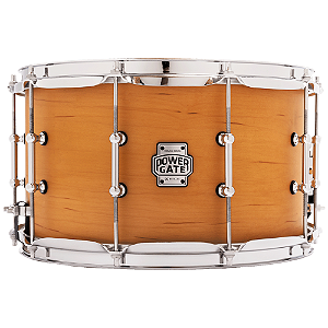 Caixa de Bateria Michael Powergate Maple PGM1408 NTS 14x8 Natural Satin com Fuste Maple Aros Power Hoop e Esteira 20 Fios