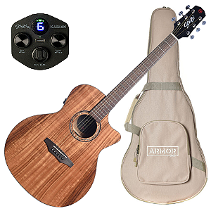 Violão Seizi Ryu Cutaway Kaizen Koa Gloss com Corpo Koa Laminado Tampo Koa Laminado Equalizador Seizi Kaizen e Tarraxas Cromadas Blindadas