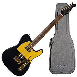 Guitarra Seizi Vintage Bonsai Black Gold com Corpo Basswood Captadores Seizi Jutsu Filtertron HH e Ponte Flutuante 10361135