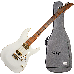 Guitarra Seizi Katana Aura HH White Storm com Corpo Mogno Captadores Seizi Jutsu Humbucker ALNICO V HH e Ponte Flutuante 2 Pivôs 10361196