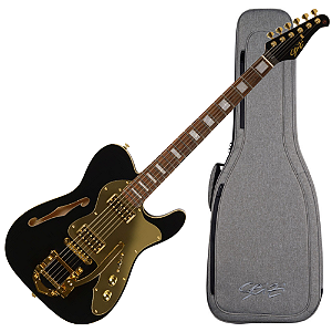 Guitarra Seizi Vintage Origami Black Gold Juliana Vieira com Corpo Basswood Captadores Seizi Jutsu Filtertron HH e Ponte Trêmolo Bigsby 10361134