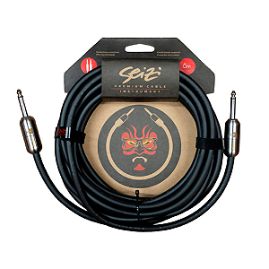 Cabo para Instrumentos Seizi Elite Cable Elite 5 Cromo 6m com Conectores Cromados e Blindagem Dupla 10361229