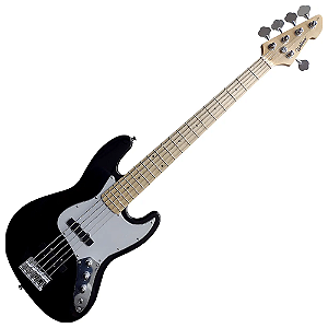 Contrabaixo Waldman GJJ105 BK Jazz 5 Cordas com Captadores J/J e EQ Ativo 3 Bandas
