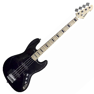 Contrabaixo Waldman GJJ-200X BBK Motown Jazz Bass Preto com Captadores J/J e EQ Ativo 3 Bandas
