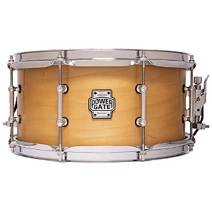 Caixa de Bateria Michael Powergate Maple PGM1365 NTS 13x6.5 com Aro Die-Cast e Acabamento Natural Satin