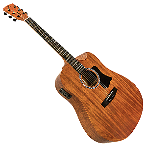 Violão Michael Mysa VMM130 MH Canhoto com Tampo Spruce Sólido Corpo Mahogany Equalizador Michael e Afinador Integrado