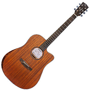 Violão Michael Imperial Top Solid Mahogany VMI230 com Tampo Mahogany Sólido Corpo Mahogany Equalizador Michael e Afinador Integrado