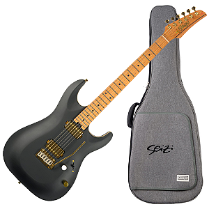 Guitarra Seizi Katana Aura HH RM Blackout Mist com Captadores Seizi Aura HH Equalizador Seizi Aura com Afinador Integrado e Acabamento Blackout Mist`e Bag 10361289