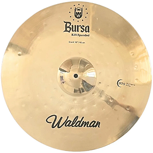 Prato de Bateria Waldman Bursa Xpanded Crash 18" Liga B20 Bronze com Som Brilhante Explosivo Ataque Definido Sustain Médio e Acabamento Tradicional para Rock Pop e Versatilidade