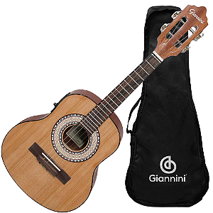 Cavaco Eletroacústico Giannini Performance Plus CS-34 SPG EQ Spruce Glossy com Tampo Spruce Sólido e Equalizador MT-2 2 Bandas