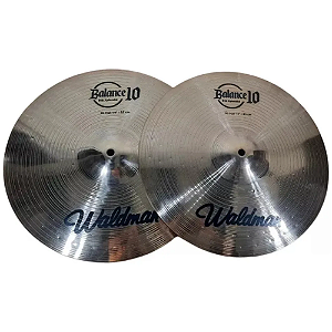 Par de Chimbal Hi-Hat Waldman Balance10 14" Ba10hh14 Liga B10 com Som Equilibrado e Resposta Rápida