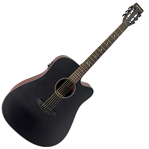 Violão Eletroacústico Waldman Blastone Grand DCEX-641 Aço Black Top com Equalizador Integrado e Afinador