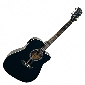 Violão Eletroacústico Marquês VA01 BK EQ Preto Fosco com Equalizador Ativo 4 Bandas e Microfone Interno