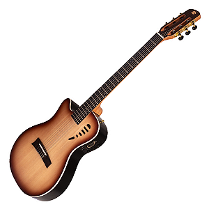 Violão Eletroacústico Marquês Canhoto VN11 NB EQ Preto Fosco com EQ Ativo 4 Bandas e Microfone Interno