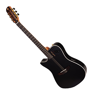 Violão Eletroacústico Marquês Canhoto VN12 BKS EQ Preto Fosco com EQ Ativo 4 Bandas Pré EQ-7545R e Timbre Natural