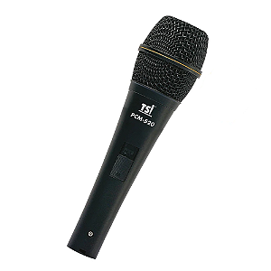 Microfone com Fio TSI PCM 520 Condensador Unidirecional Cardioide com Chave Magnética e Cabo Balanceado