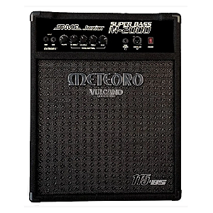 Amplificador Meteoro Super Bass M2000 RMS para Contrabaixo com Equalizador 7 Bandas Compressor Limiter Saída Balanceada e Falante 12 para Som Potente e Definido