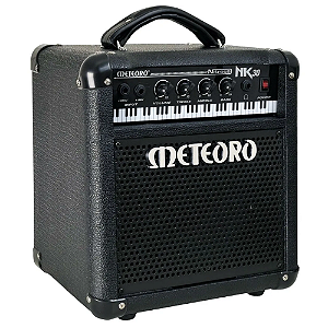 Amplificador Meteoro Nitrous NK30 RMS para Teclado com Falante 8" Tweeter Piezo Entrada Hi/Low e Saídas para Caixa Externa Fones e Linha para Estudos e Apresentações