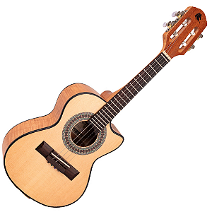 Cavaco Eletroacústico Marquês CA-27NSEL Natural Fosco com Captador Passivo Cap-06 Tampo Pinho e Laterais Fundo Ébano