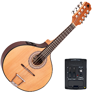 Bandolim Eletroacústico Marquês BND-146NSEQ Natural Fosco com Captador Ativo EQ UK-300T 2 Bandas Corpo Laminado Braço Cedro e Escala Rosewood