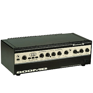Cabeçote Meteoro 800 MB RMS para Contrabaixo com Filtros Voicing (Lo Cut Mid Contour Hi Boost) Pad -10dB para Ativo Saída para Caixa Externa