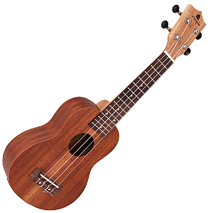 Ukulele Soprano Acústico Marquês UKS-140 MGS AC Mahogany Fosco com Tampo Sapele e Laterais Fundo Sapele