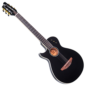 Violão Eletroacústico Nylon Marquês VN-14BKEQ LH Canhoto Preto Fosco com Pré Fishman Clasica III EQ 3 Bandas Afinador e Corpo Vazado Cutaway