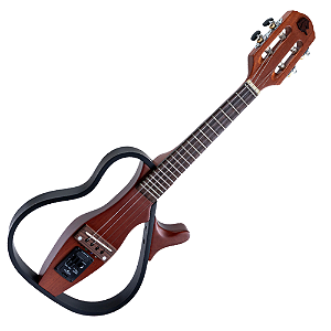 Cavaco Eletroacústico Ativo Vazado Marquês CA75 CTS EQ Castanho Fosco Maciço com Tampo e Fundo em Cedro Inteiriço Laterais em Poliuretano Preto, Braço em Cedro Escala em Rosewood com 20 Trastes em Alpaca e Equalizador Ativo UK-300T