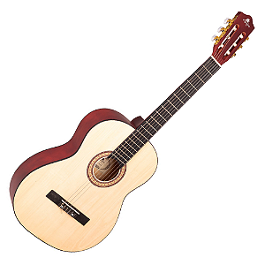 Violão Acústico Nylon Clássico Marquês VN129 NS AC Natural Fosco Estudante com Tampo em Linden Laminado Braço em Linden Escala em Techwood/Rosewood