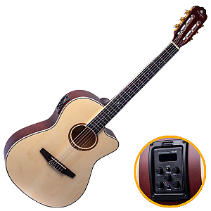 Violão Eletroacústico Nylon Marquês VN-231 NS EQ Natural Fosco com Corpo Clássico e Pré 4 Bandas Afinador